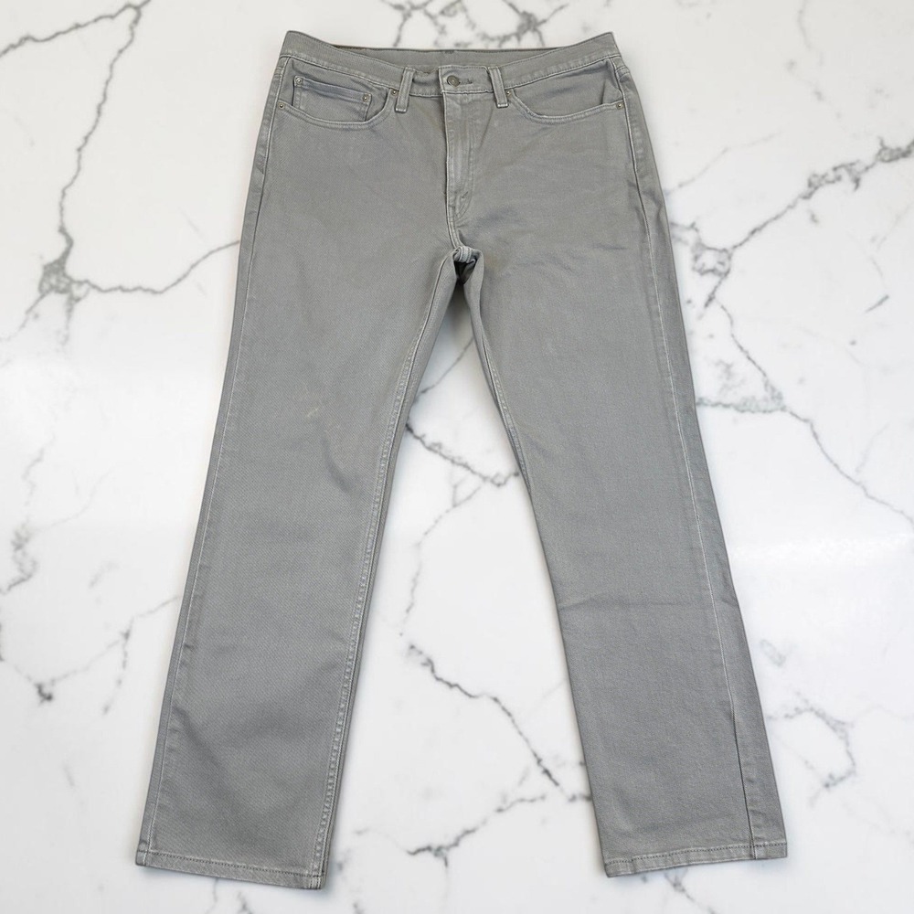 Levis 514 Straight Fit Jeans Mens 36x32 (Act. 36x31) Gray Stretch Denim Casual